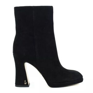 Brand new black suede Sam Elderman ankle booties
